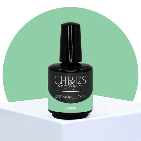 Guava Cosmopolitan – Semi-Permanent UV/LED Opaque Mint Green Nail