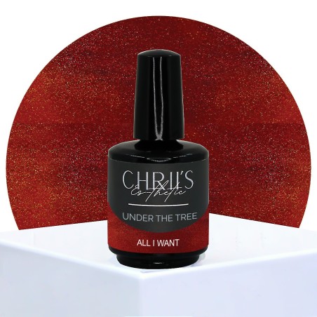 All I Want – Semi-Permanente UV/LED Bordeauxrood Goudglitter Nagellak