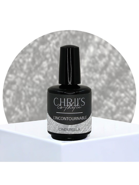 Cinderella – Vernis Semi-Permanent UV/LED Pailleté Argent | 15 ml