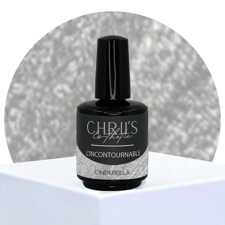 Cinderella – Vernis Semi-Permanent UV/LED Pailleté Argent | 15 ml