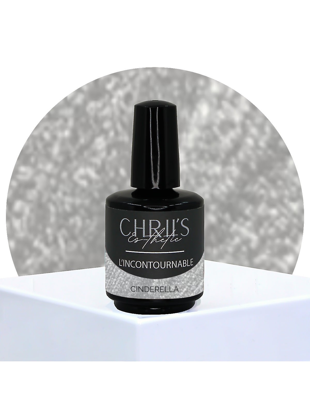 Cinderella – Vernis Semi-Permanent UV/LED Pailleté Argent | 15 ml