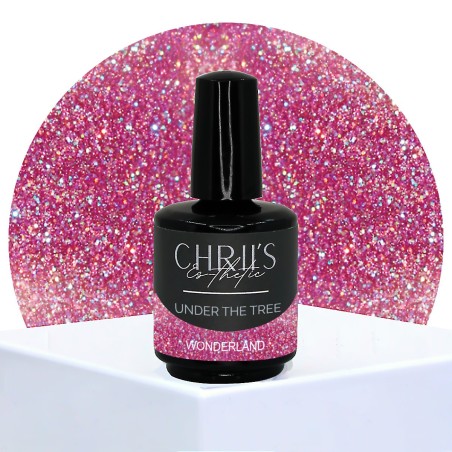 Wonderland – Vernis Semi-Permanent UV/LED Rose Pailleté Gold | 15 ml