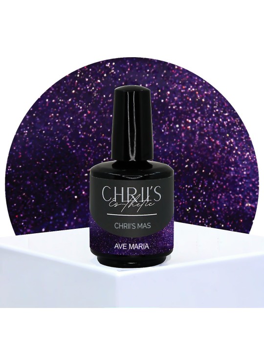 Ave Maria – Semi-permanente UV/LED Nagellak Glittermauve Multicolor