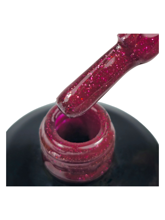 One More Sleep – Semi-Permanent UV/LED Glitter Red Nail Polish | 15 ml