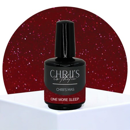 One More Sleep – Vernis Semi-Permanent UV/LED Rouge Pailleté | 15 ml