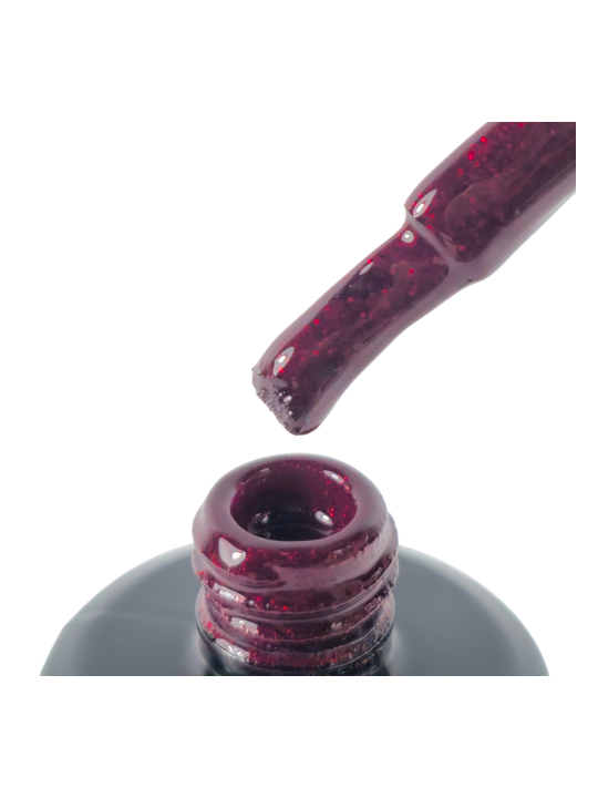 Run Run Rudolph – Vernis Semi-Permanent UV/LED Bordeaux Pailleté
