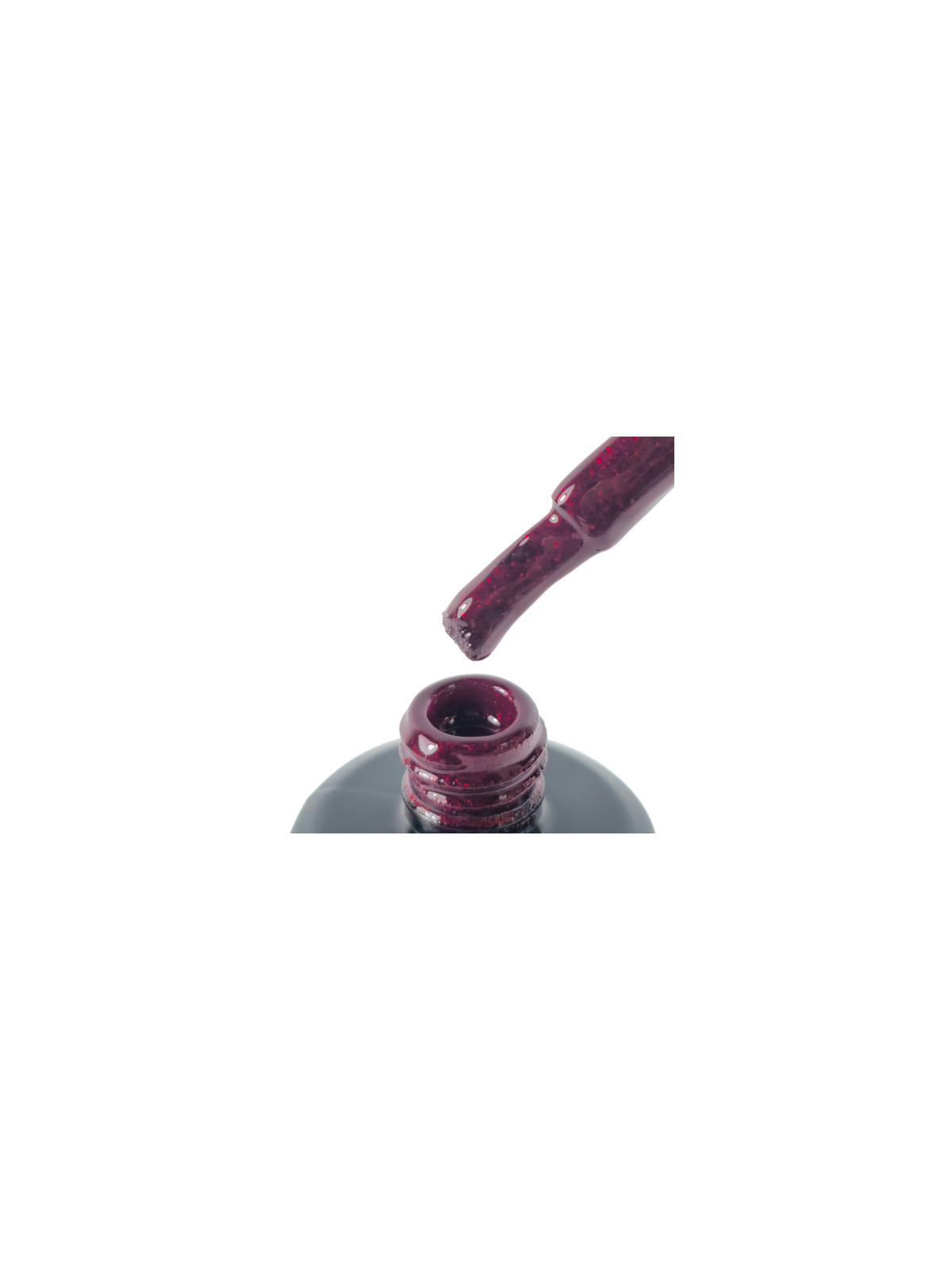 Run Run Rudolph – Semi-Permanent UV/LED Glitter Burgundy Nail Polish