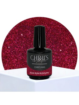 Run Run Rudolph – Semi-permanenter UV/LED Nagellack Glitzerbordeaux