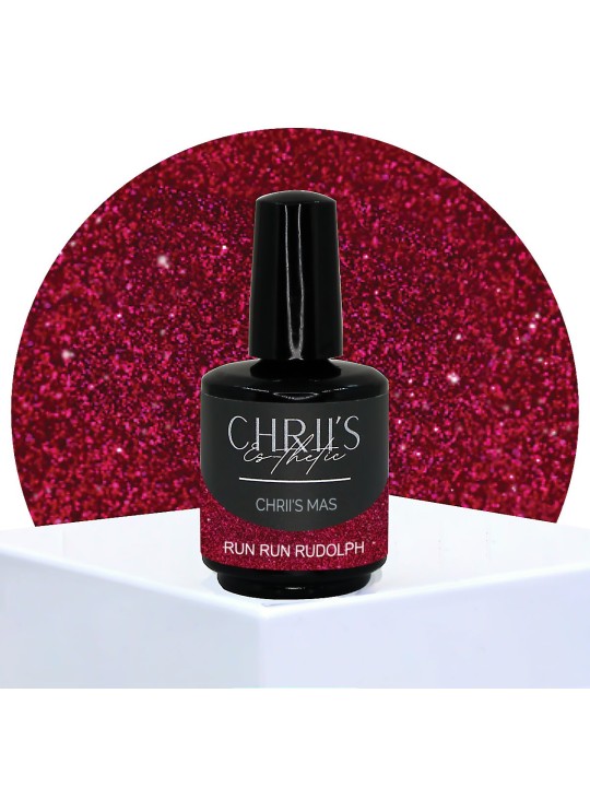 Run Run Rudolph – Semi-permanente UV/LED Nagellak Glitterbordeaux