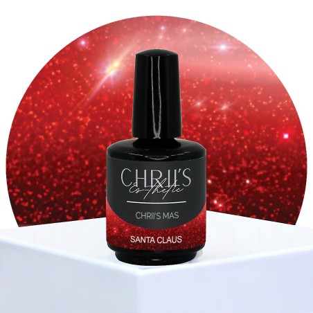 Santa Claus – Semi-Permanent UV/LED Glitter Red Nail Polish | 15 ml