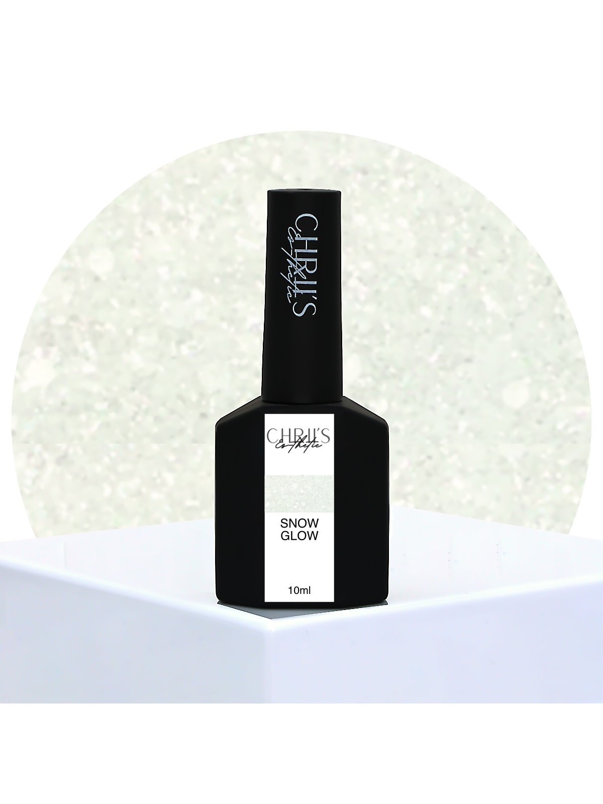 Snow Glow – Semi-permanenter UV/LED Nagellack Glitzerweiß | 10 ml