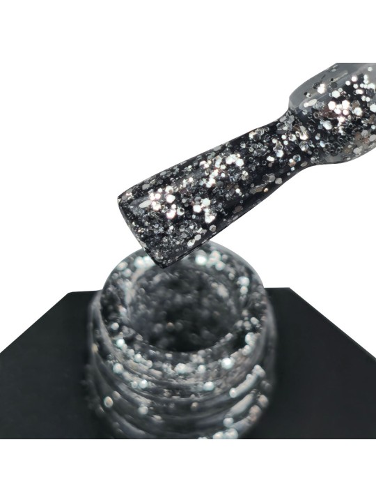 Silver Moon – Vernis Semi-Permanent UV/LED Pailleté Argent | 10 ml