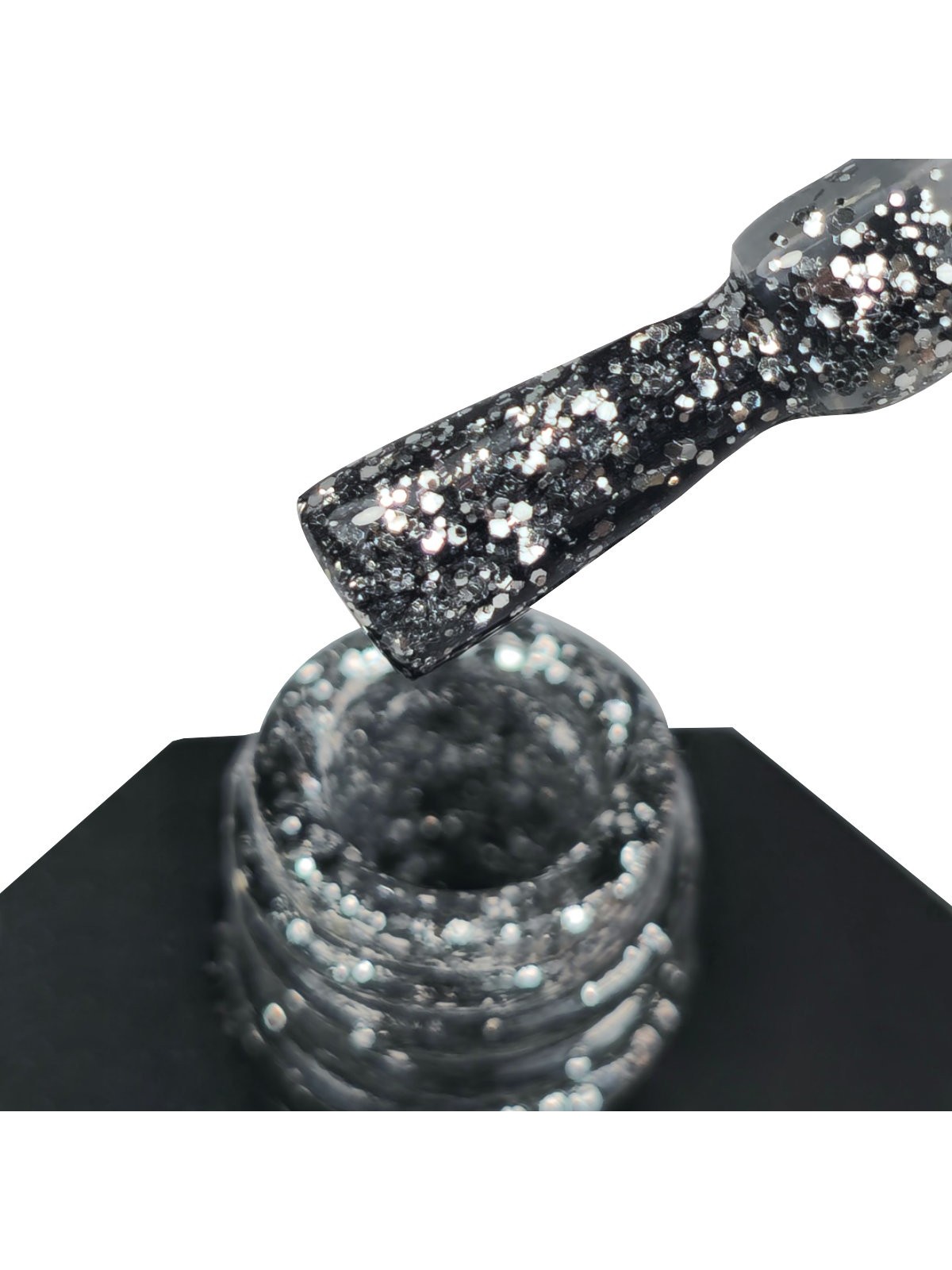 Silver Moon – Vernis Semi-Permanent UV/LED Pailleté Argent | 10 ml
