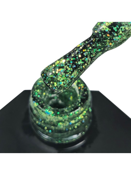 Little Elfi – Vernis Semi-Permanent UV/LED Pailleté Vert Multiton