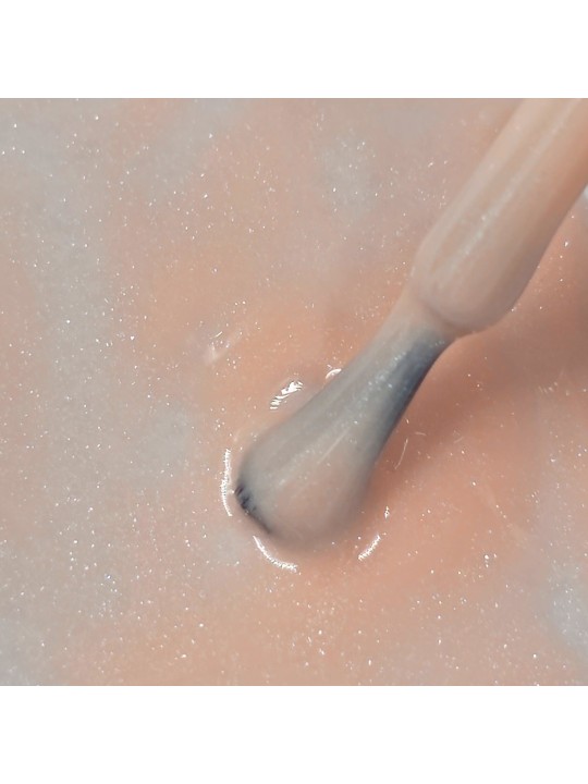 Rubber Base RosySilv - Pink Silver Glitter Base, Vegan | 15 ml