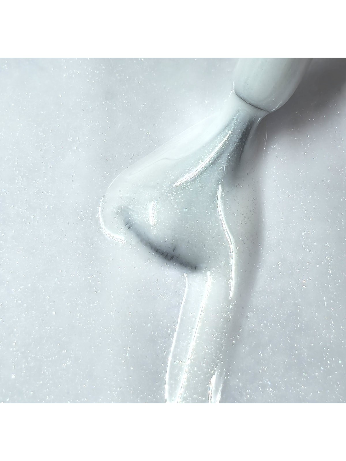Rubber Base WhiteGlo - Milky White Gold Glitter Base, Vegan | 15 ml