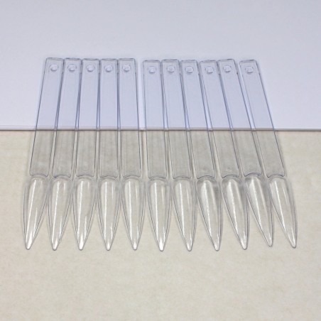 Transparante Puntige Kleurenkaart – Stiletto-Vorm, Set van 50