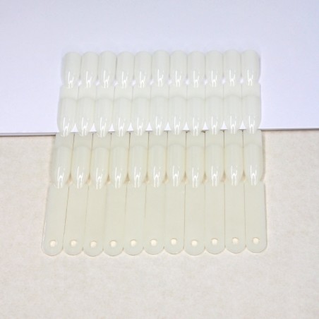 Weiße Farbkarte – 3 Finishes, 50er-Set