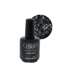 Silver Bells – Semi-permanenter UV/LED Nagellack Glitzerschwarz Silber