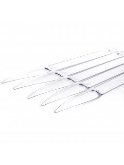 Nuancier Pointu Transparent – Forme Stiletto, Lot de 50