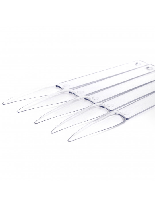Nuancier Pointu Transparent – Forme Stiletto, Lot de 50