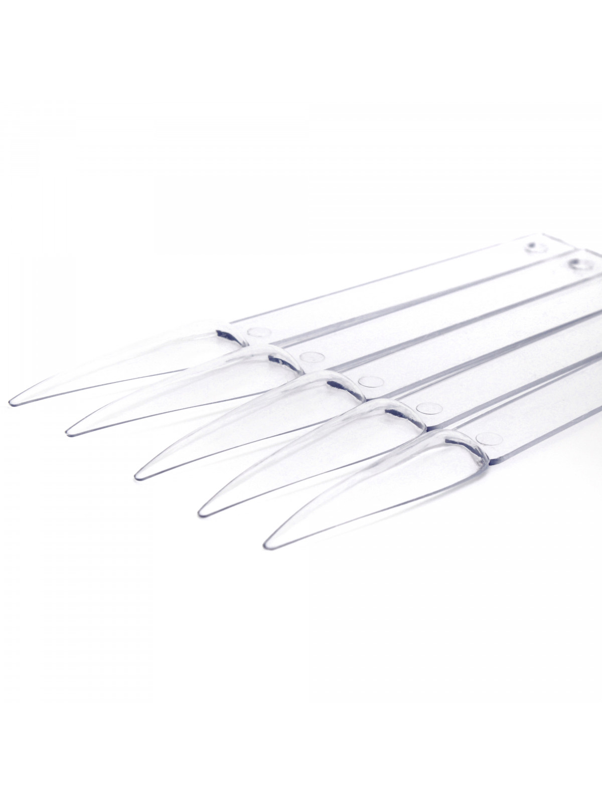 Transparent Pointed Colour Chart – Stiletto Shape, Pack of 50