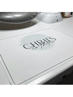 Support en Silicone Blanc – Protection Table, 40x30cm