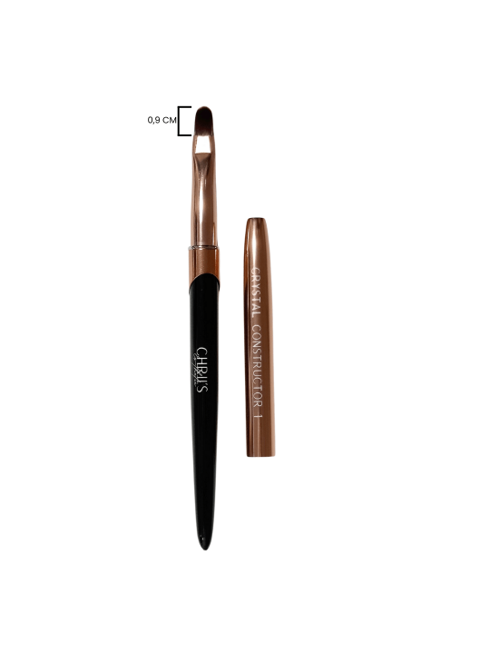 Crystal Constructor 1 – Rounded Flat Polygel Brush | 9 mm