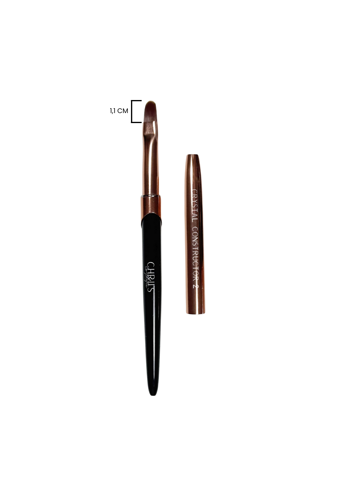 Crystal Constructor 2 – Pinceau Polygel Plat Arrondi | 11 mm