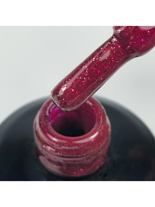 One More Sleep – Semi-permanenter UV/LED Nagellack Glitzerrot | 15 ml
