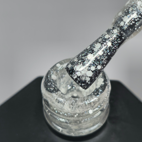 Snow Glow – Semi-permanenter UV/LED Nagellack Glitzerweiß | 10 ml