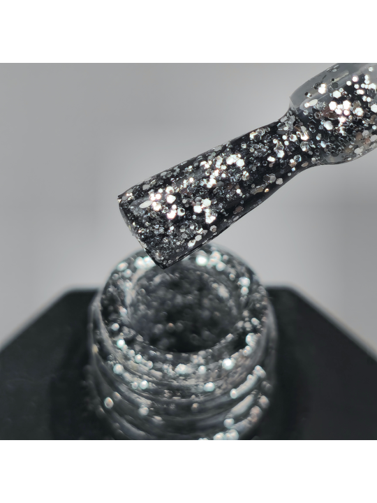 Silver Moon – Vernis Semi-Permanent UV/LED Pailleté Argent | 10 ml