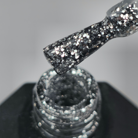 Silver Moon – Semi-permanenter UV/LED Nagellack Glitzersilber | 10 ml