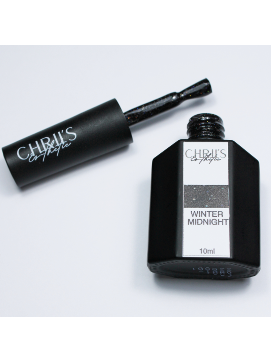 Winter Midnight – Semi-permanenter UV/LED Nagellack Glitzerschwarz