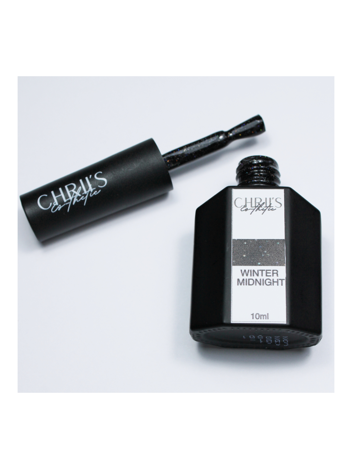 Winter Midnight – Vernis Semi-Permanent UV/LED Noir Pailleté