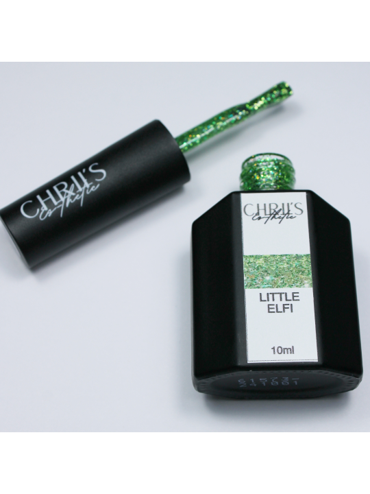 Little Elfi – Vernis Semi-Permanent UV/LED Pailleté Vert Multiton