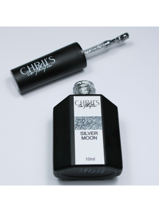 Silver Moon – Semi-permanenter UV/LED Nagellack Glitzersilber | 10 ml