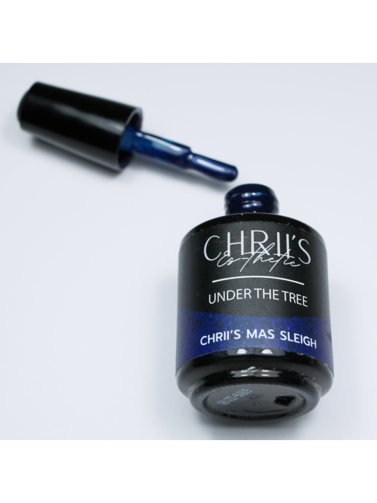 Chrii's Mas Sleigh – Semi-Permanent UV/LED Navy Blue Pearl Nail Polish