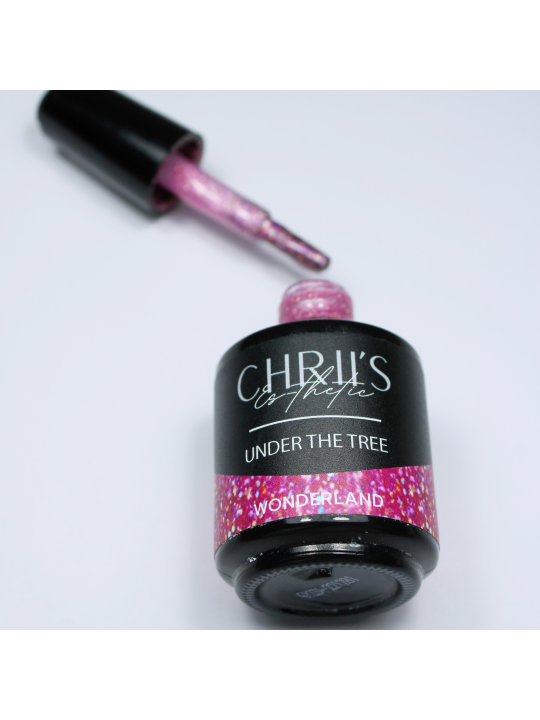 Wonderland – Semi-Permanent UV/LED Glittery Pink Gold Nail Polish 15ML