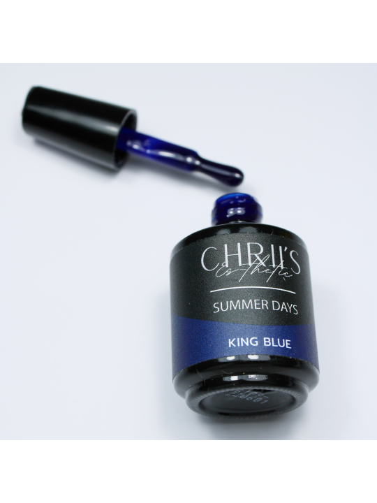 King Blue – Semi-permanenter UV/LED Nagellack Elektrisches Blau 15 ml