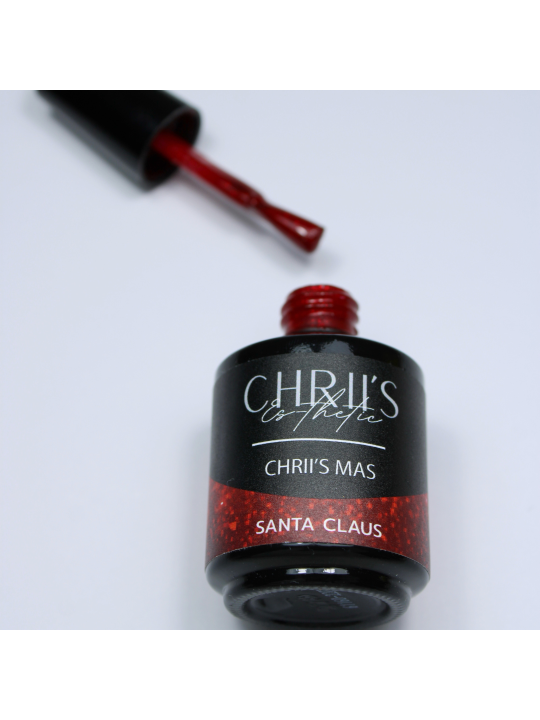 Santa Claus – Vernis Semi-Permanent UV/LED Rouge Pailleté | 15 ml
