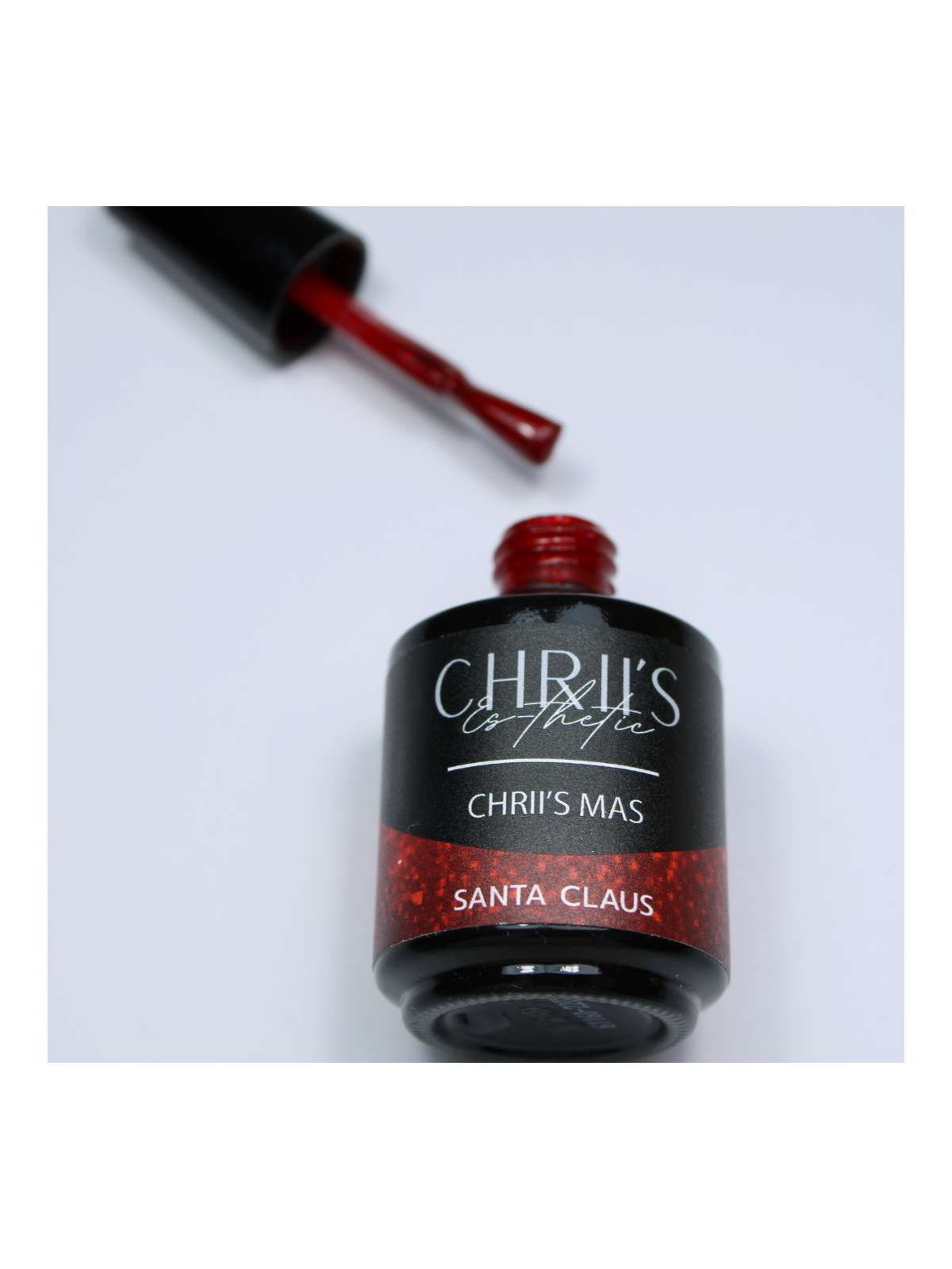 Santa Claus – Vernis Semi-Permanent UV/LED Rouge Pailleté | 15 ml