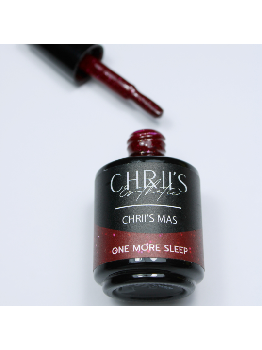 One More Sleep – Vernis Semi-Permanent UV/LED Rouge Pailleté | 15 ml