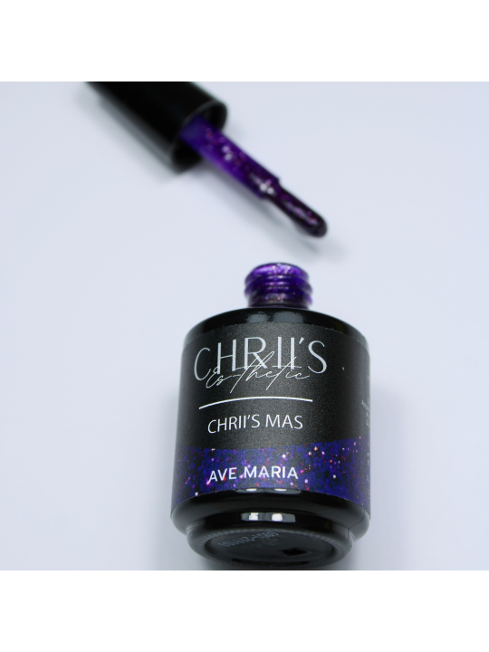 Ave Maria – Vernis Semi-Permanent UV/LED Mauve Pailleté Multicolore