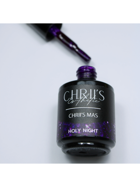 Holy Night – Vernis Semi-Permanent UV/LED Mauve Pailleté | 15 ml