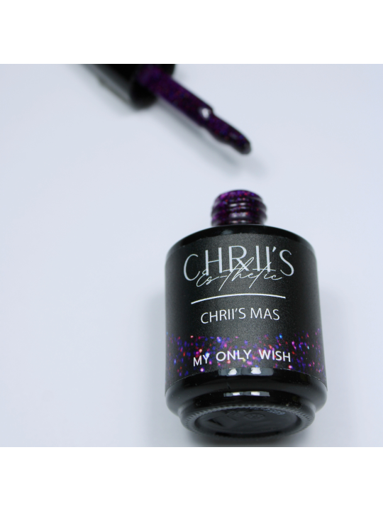My Only Wish Chrii's Mas – Vernis Semi-Permanent UV/LED Mauve Pailleté