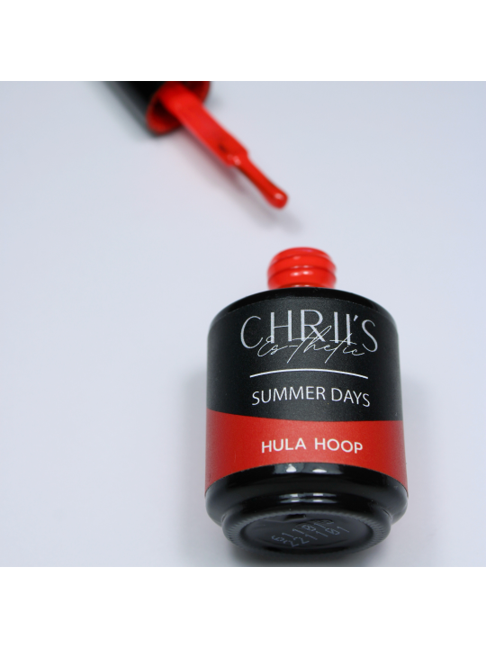 Hula Hoop – Vernis Semi-Permanent UV/LED Rouge Rose Flash | 15 ml
