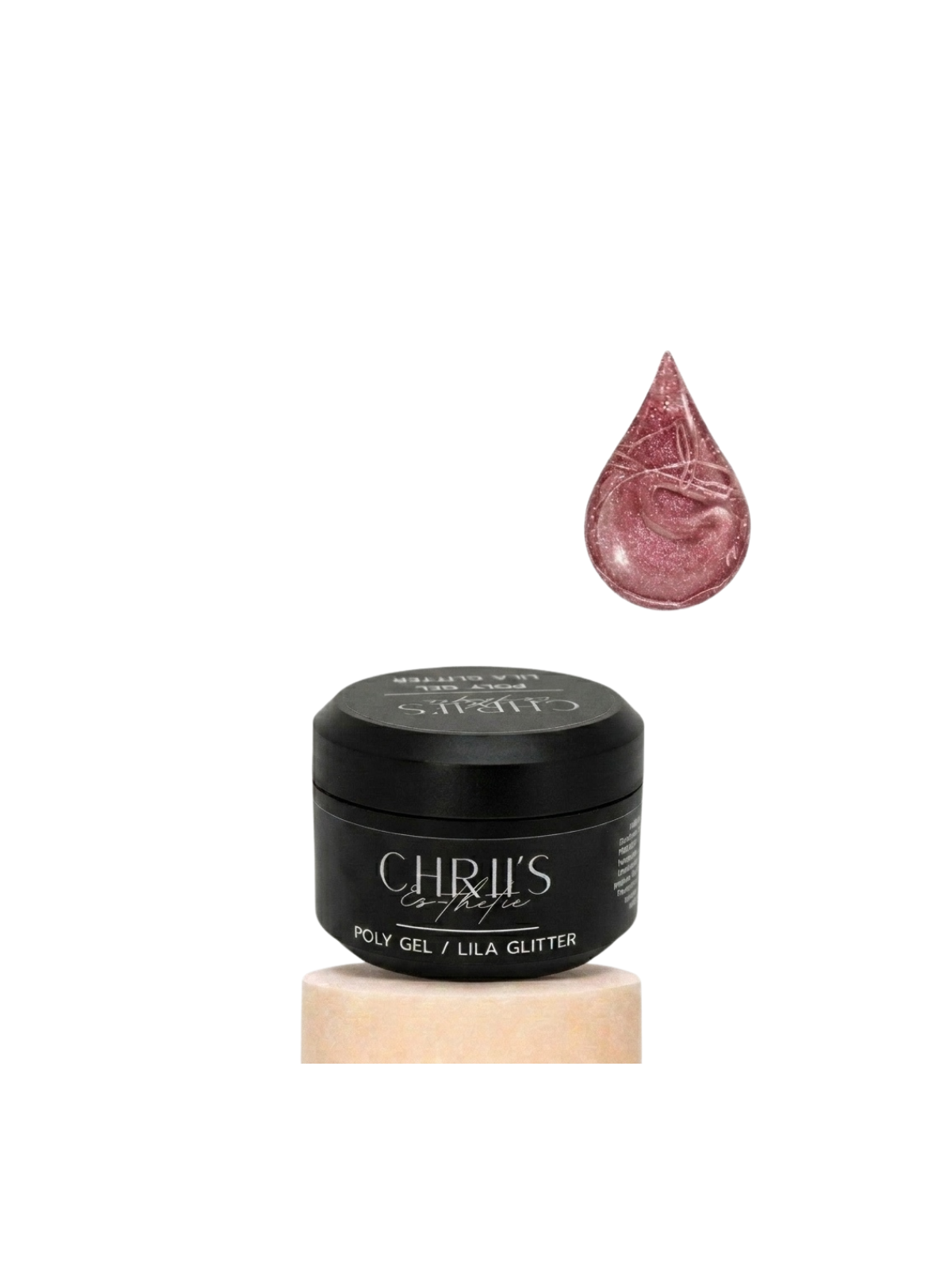 Polygel Lila Glitter - Lilac Pink Glitter Polygel, Vegan | 50 ml
