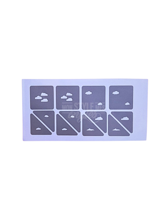 Stencil Nuages MSMO – Pochoir Nuages Légèreté Nail Art | 3,95€