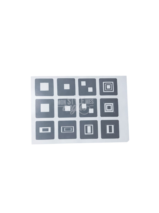 Stencil Carrés Rectangles MSMO – Pochoir Géométrique | 5,95€